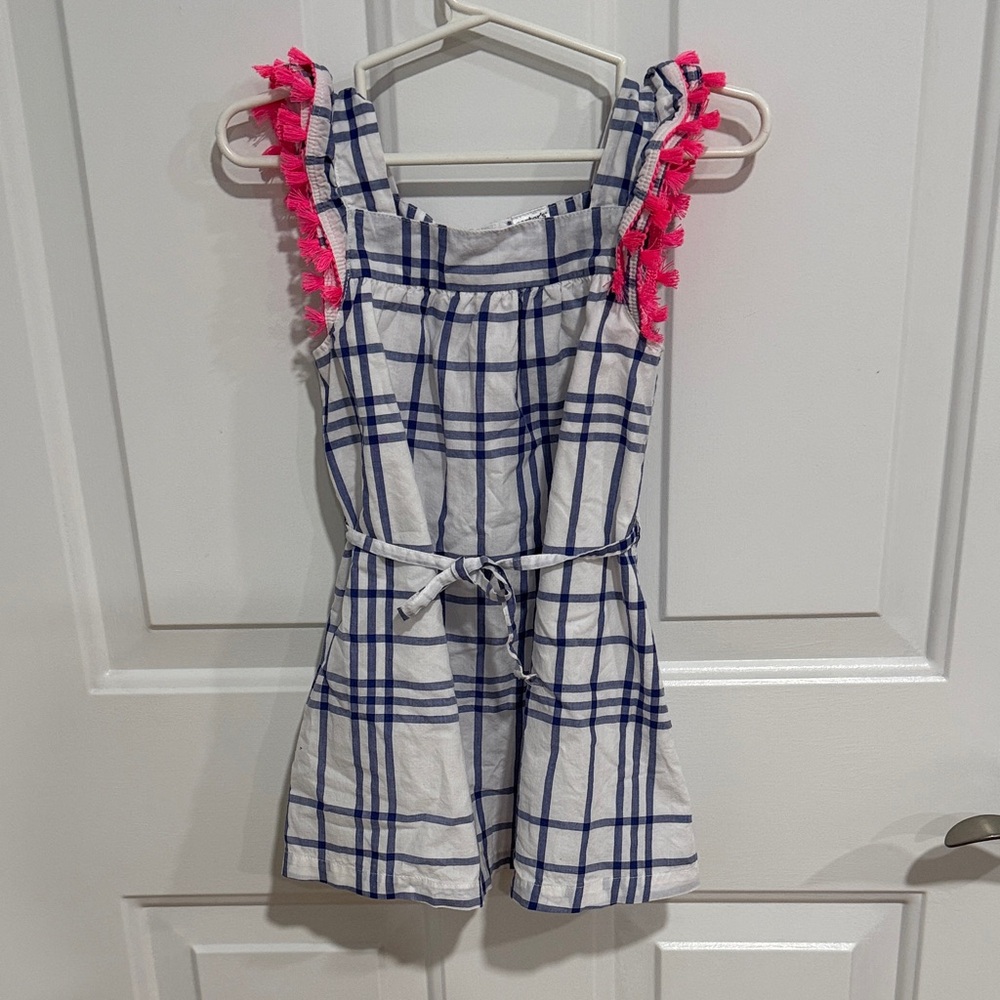 Carter's Blue Plaid with Pink Trim Dress/Top